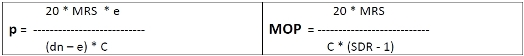 Berechnung des zulässigen Betriebsüberdruckes p (= MOP) aus der Kesselformel